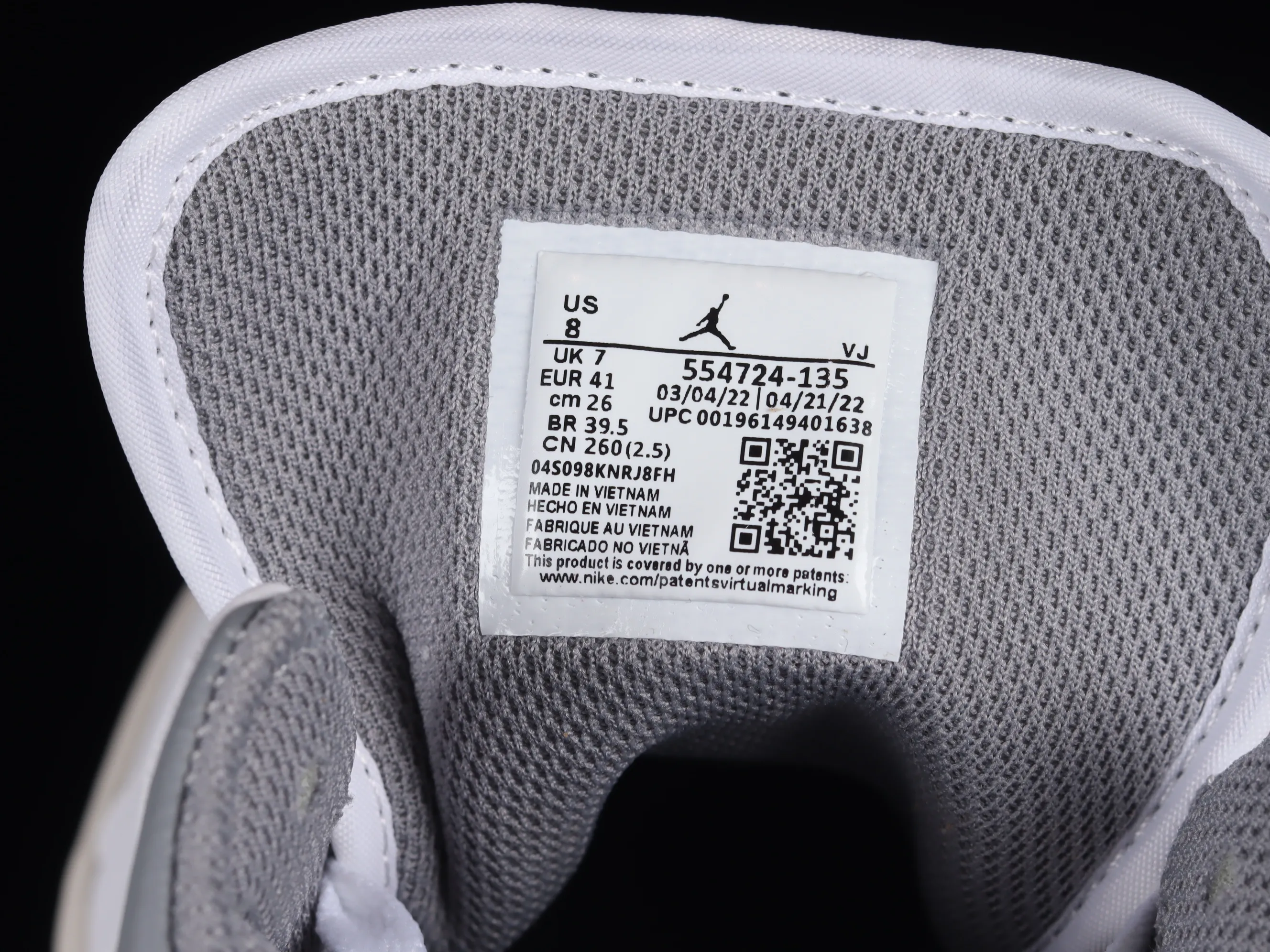 All categories Air Jordan Jordan series basketball shoes Air Jordan 1 Mid Air Jordan 1 Mid "Vintage Grey" AJ1 Joe 1 white gray first year China basketball shoes 554724-135